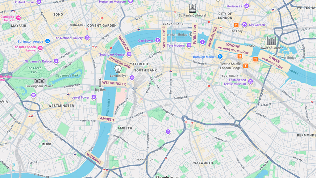 London Bridge Map